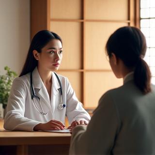 漢方内科の相談風景